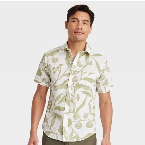 Goodfellow & Co Other - NWT Goodfellow & Co Olive Leaf Print Men's Shirt